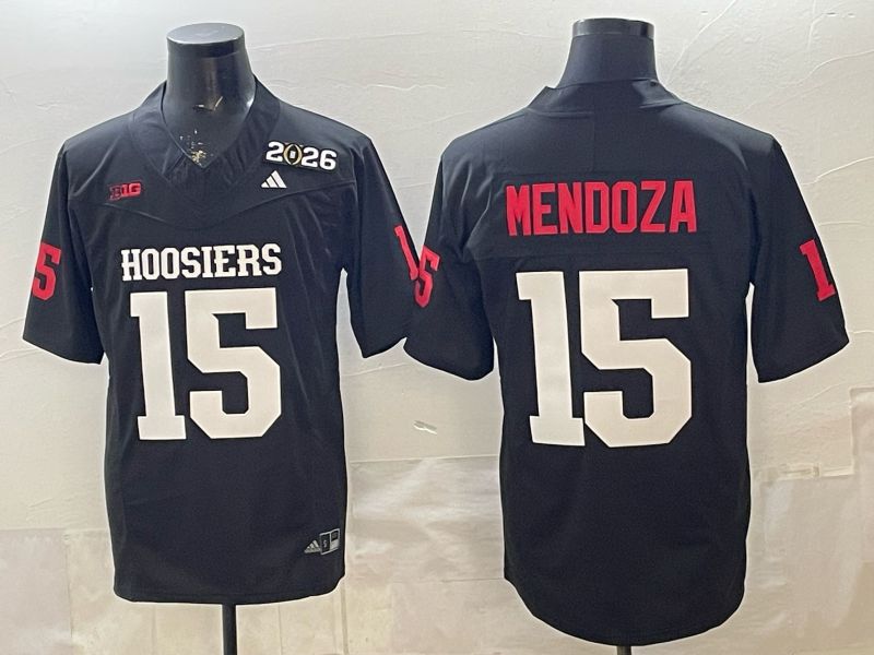 Men Ohio State Buckeyes #15 Mendoza Black 2026 NCAA Jersey 04